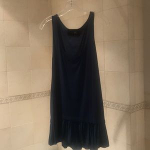 Thakoon CC navy ruffled tank